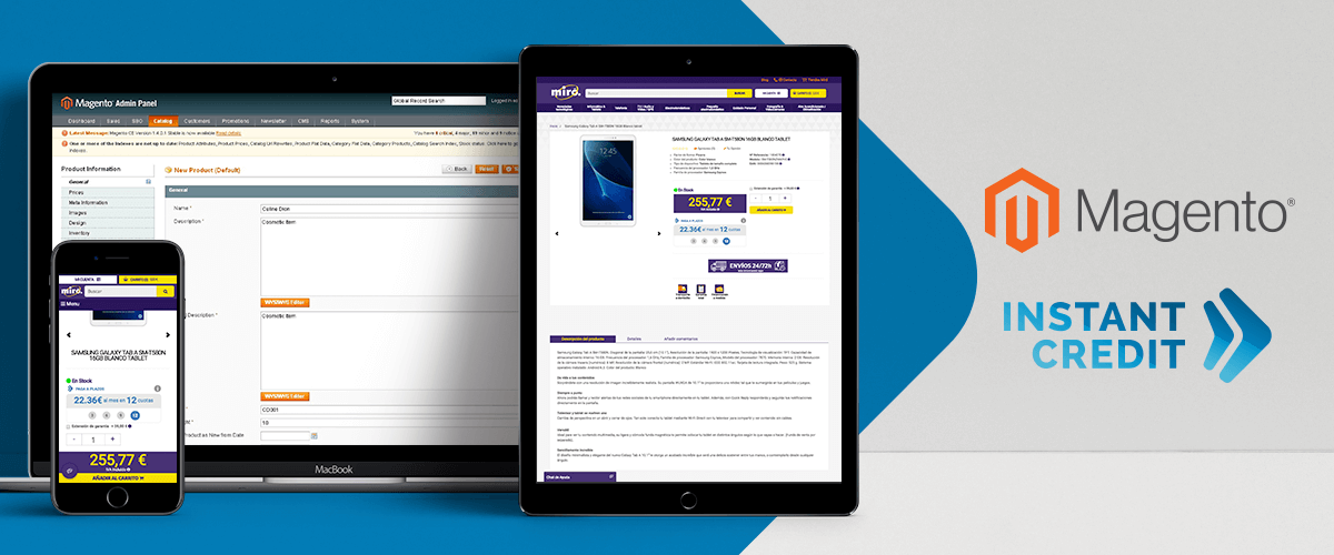 Instant Credit, pago a plazos para ecommerce Magento